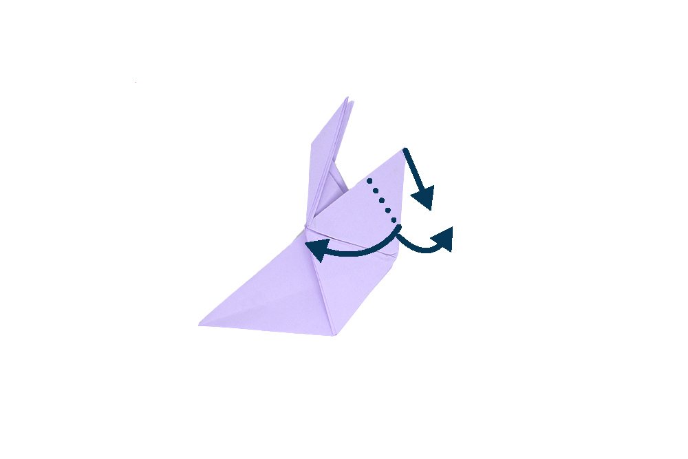 How to fold an Origami Bunny - Step 016