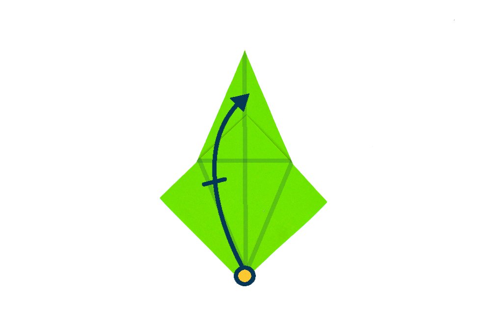How to fold an Origami Dinosaur-Step 013