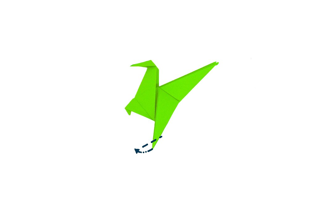 How to fold an Origami Dinosaur-Step 022
