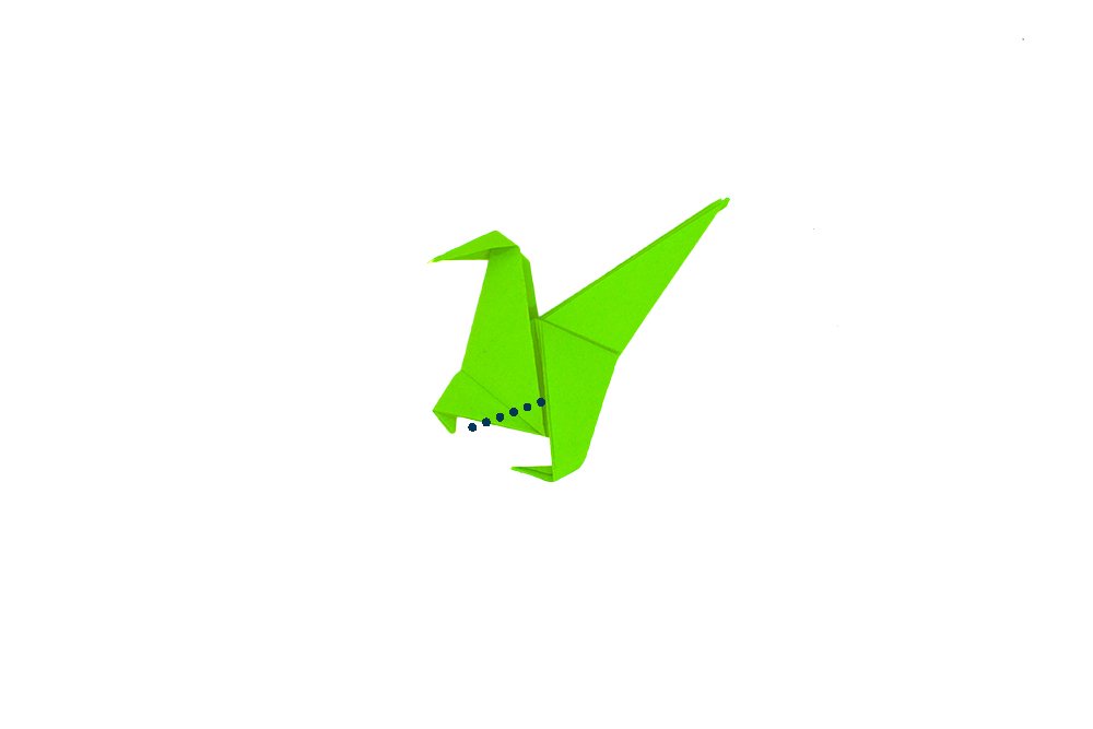 How to fold an Origami Dinosaur-Step 023