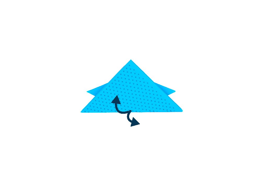 How to fold an Origami Fish- Step 08