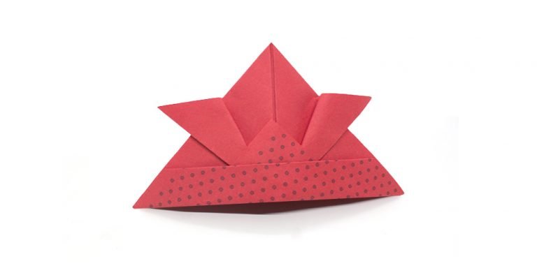 Origami Samurai Hat Stepwise Instructions
