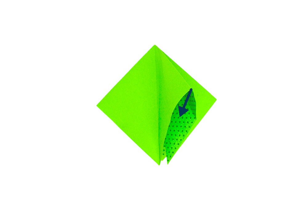 How to fold an Origami Christmas Tree - Step 06