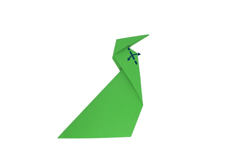 How to fold an Origami Sitting Dog - Step 010