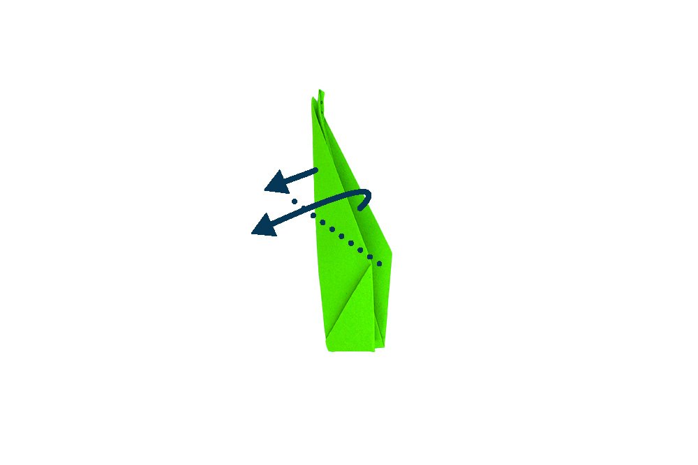 How to fold an Origami Tulip - Step 023