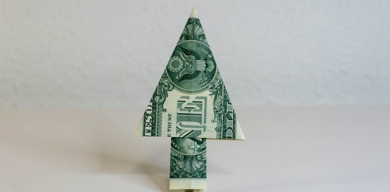 8 Step Dollar Bill Origami Tree Instructions