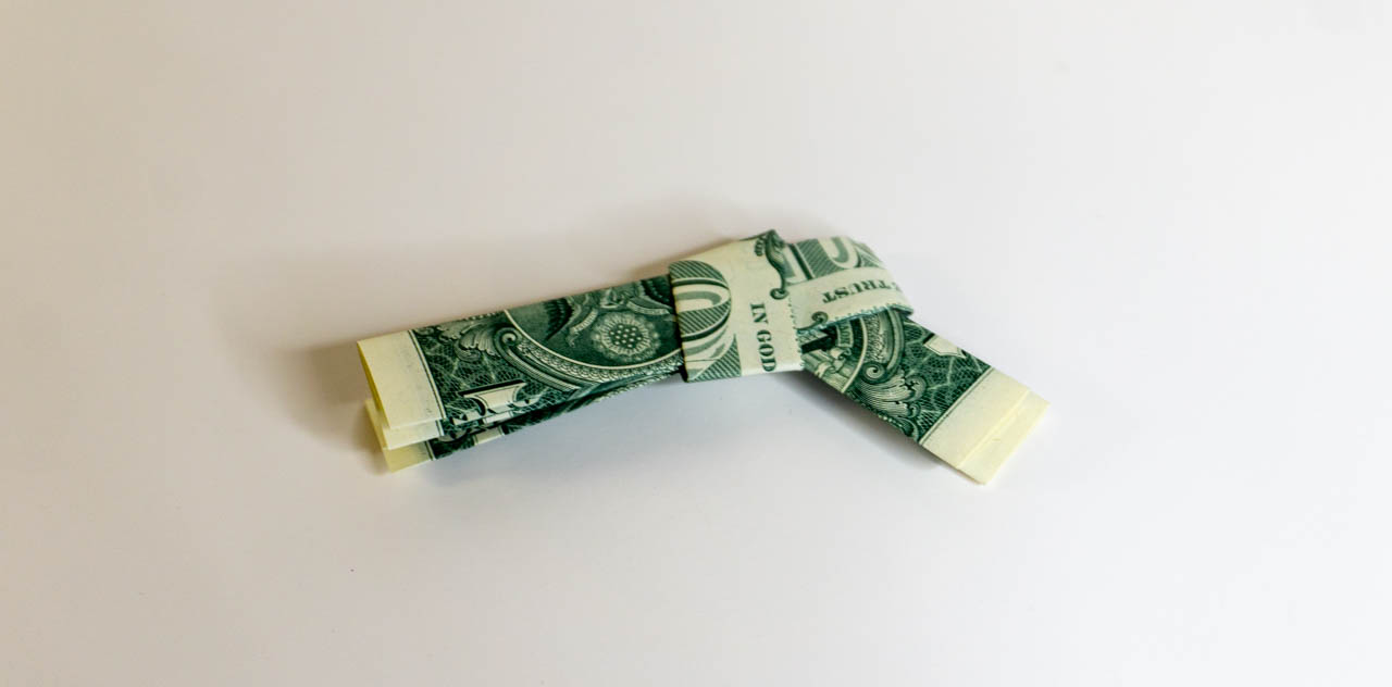 Dollar Bill Gun - Money Origami - Thumbnail