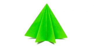Easy Origami Christmas Tree Instruction - Thumbnail