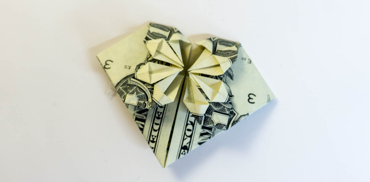 Cool Origami Dollar Heart StepbyStep Guide Advance Origami