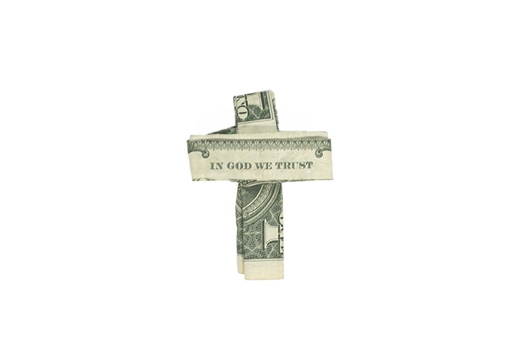 How to Fold a Dollar Origami Cross - Final