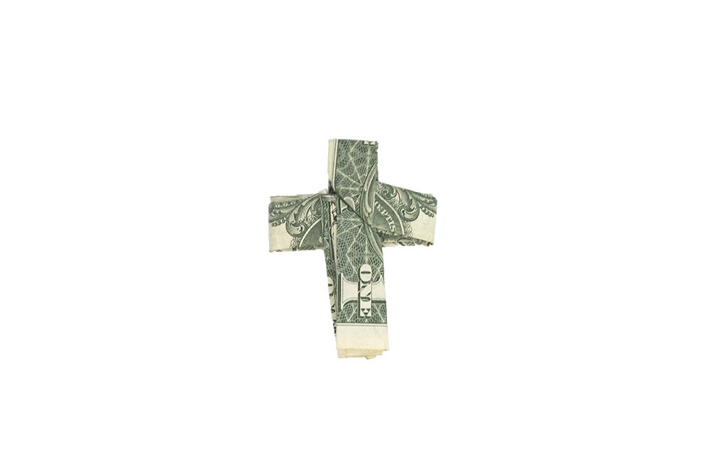 How to Fold a Dollar Origami Cross - Step 013