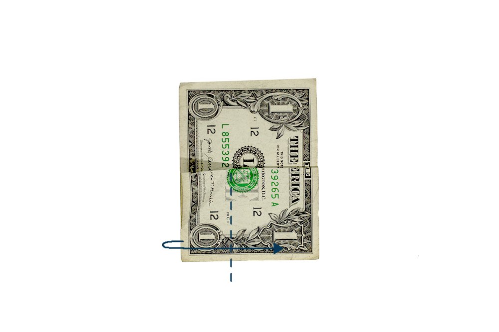 How to Fold a Dollar Bill Origami Tree- Step 07