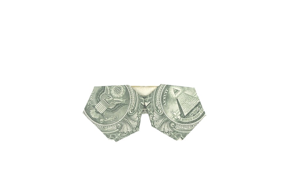 How to Fold an Origami Sunglasses - Final
