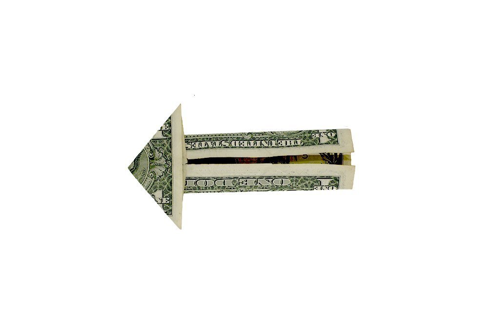 How to Make a Money Origami Arrow - Step 06
