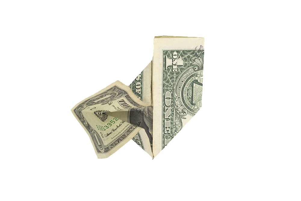 How to Make a Money Origami Graduation Cap - Step 017