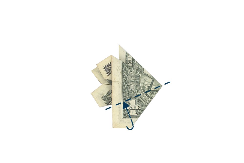 How to Make a Money Origami Graduation Cap - Step 028