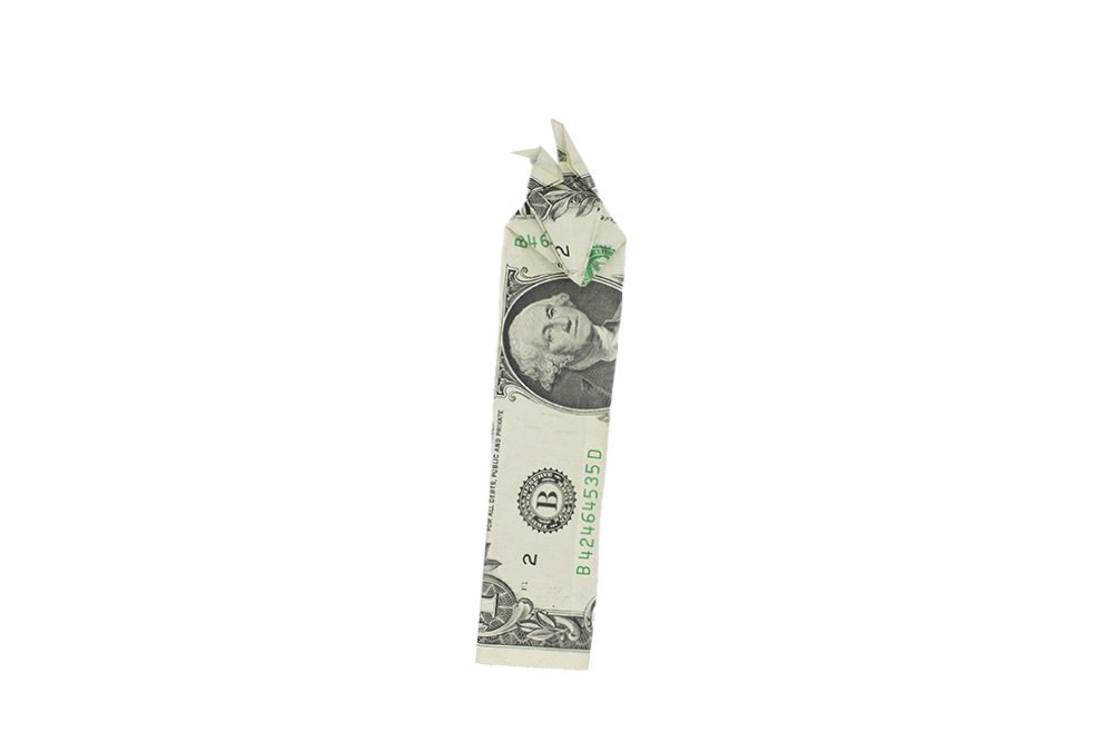 Cool Origami Crane Bookmark Walkthrough | Dollar Bill Instruction