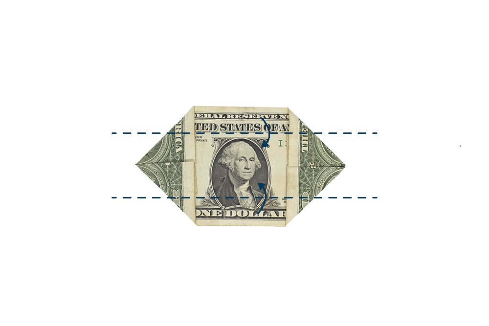 How to Make an Origami Money Flower - Step 08