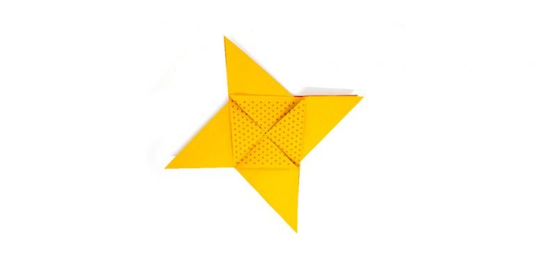 Easy 4 pointed Origami Star Step by Step Instruction