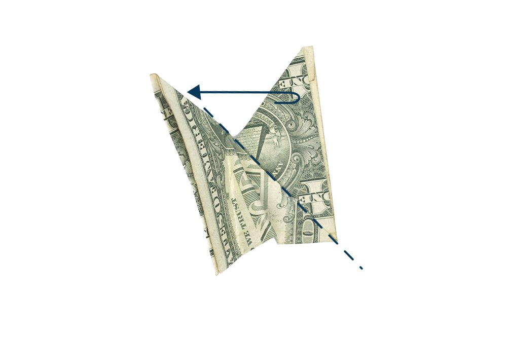 How to make a Money Origami Butterfly - Step 014