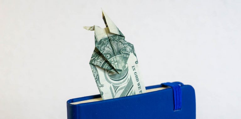 Shape a Dollar Bill into a Origami Crane Bookmark