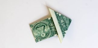Money Origami Arrow Step by Step Instructions - Thumbnail
