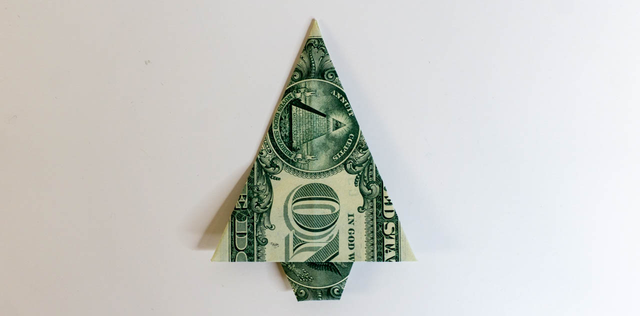 Origami Money Christmas Tree Tutorial with Pictures
