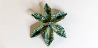 Origami Money Flower - Step by Step Instructions - Thumbnail