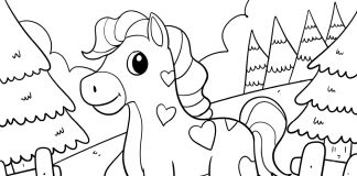 fantasy pony coloring page - thumbnail