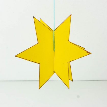 3D Paper Star With Printable Star Template - diy-magazine.com
