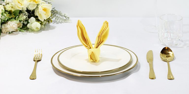 Easter Napkin Folding Instructions | Bunny Napkin Fold