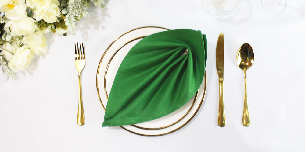How to Fold a Napkin into a Leaf - Thumbnail