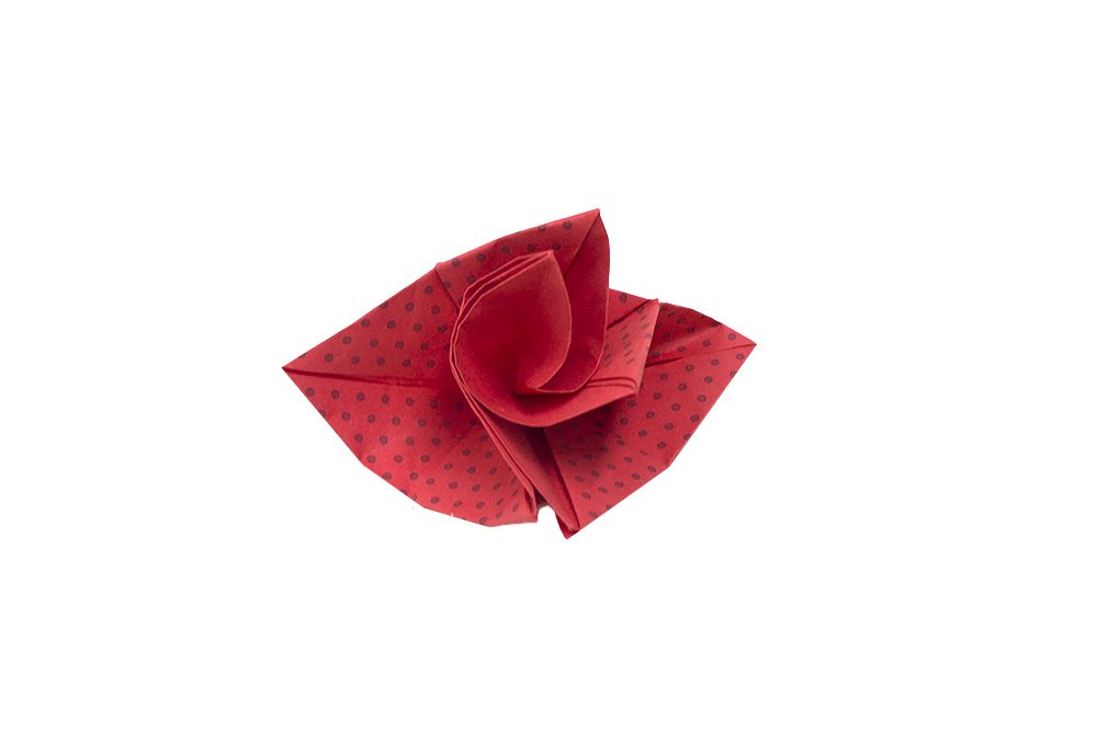 How to fold an Origami Rose - Step 21