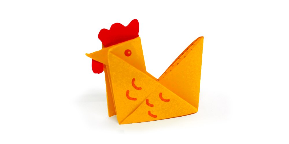 Easy Origami Chicken Paper Cutting and Folding for Kids