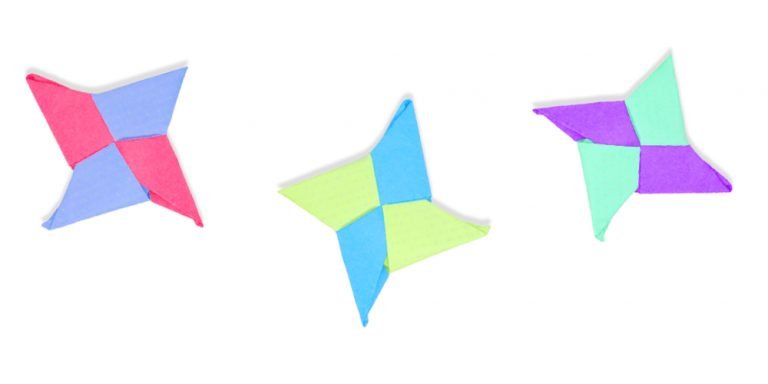 Origami paper ninja star instructions