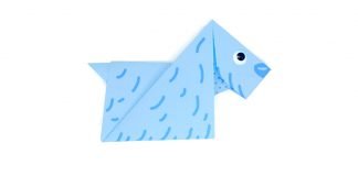 Origami Scottie Dog - Thumbnail