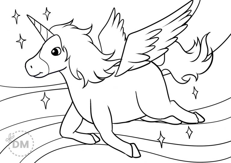 Alicorn Coloring Page –  Unicorn Sheet  For Kids to Enjoy!