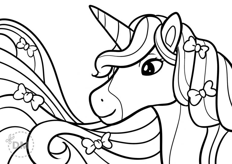 Barbie Unicorn Coloring Page For Girls