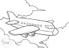 airplane coloring page - thumbnail