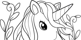 beautiful unicorn coloring page - thumbnail ver 1