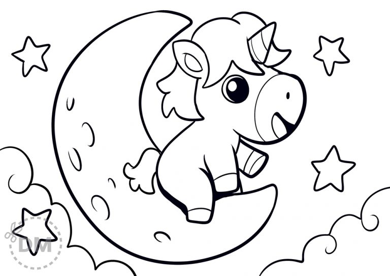 Cartoon Unicorn Coloring Page – Free Printable Sheet Cartoon Unicorn Coloring Page – Free Printable Sheet