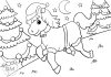 christmas horse coloring page - thumbnail ver 1