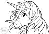 cool unicorn coloring page - thumbnail ver 1
