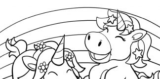 cute baby unicorn coloring page - thumbnail ver 1