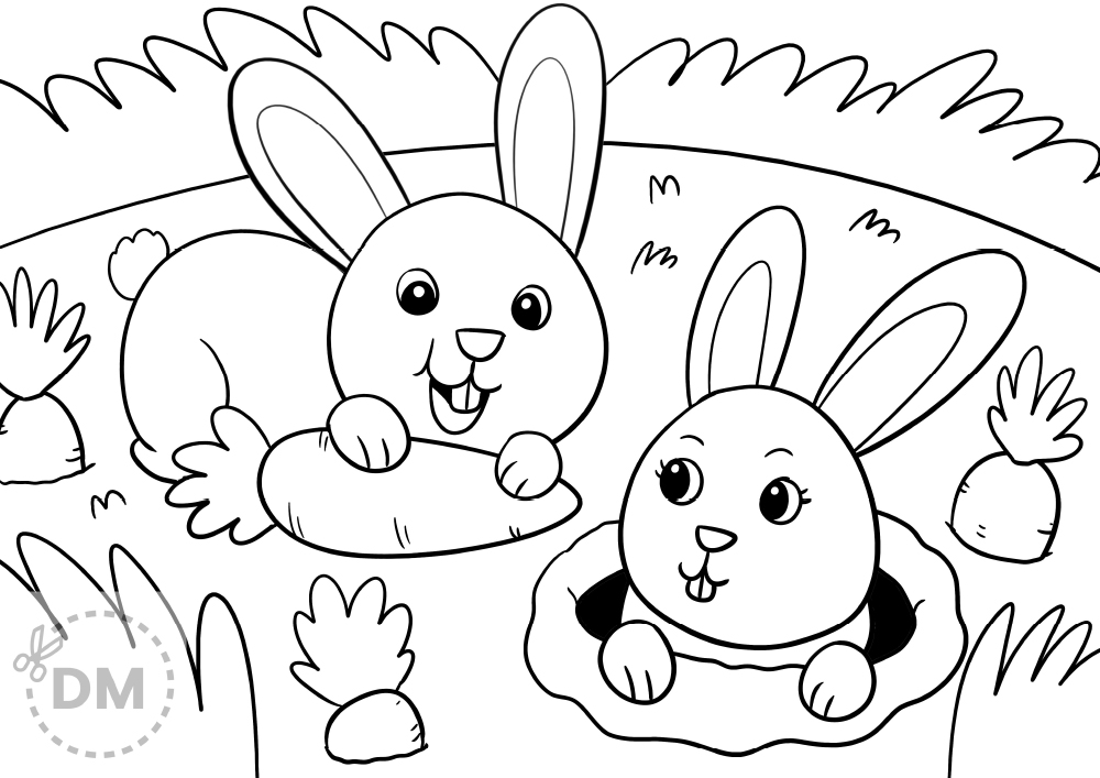 bunny coloring pages