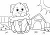 cute dog coloring page - thumbnail ver 1
