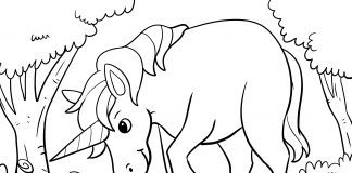 cute unicorn coloring page - thumbnail ver 1