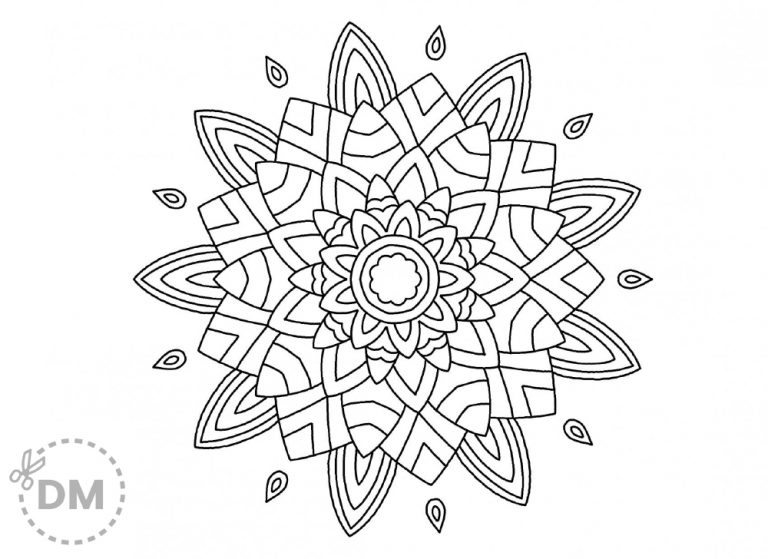 Easy Mandala to Color for Teens and Adults