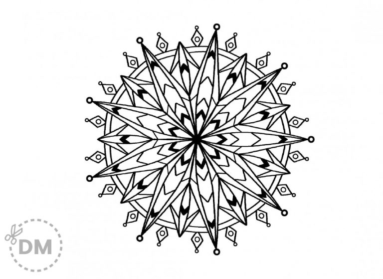 Mandala Tribal Coloring Page for Adults