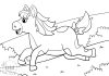 Printable Horse Coloring Page for Kids horse coloring page for kids- thumbnail